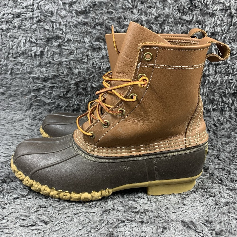 Vintage L.L. Bean Leather Bean Boots Men's Size 7 M  Maine 175052 Duck Boot